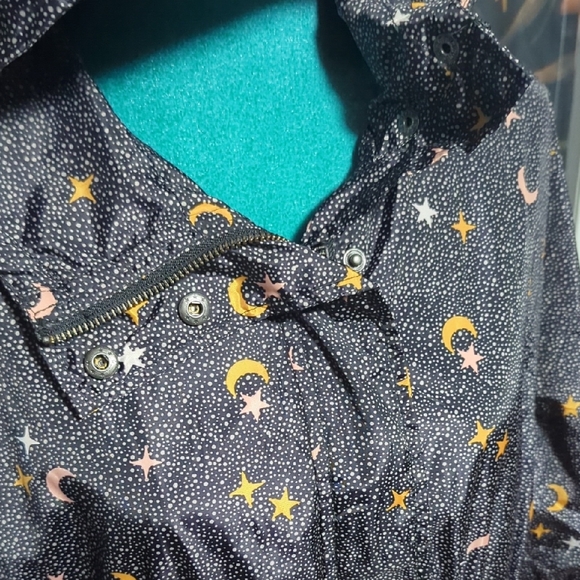 Torrid Black Star and Moon Rain Coat - Picture 4 of 7